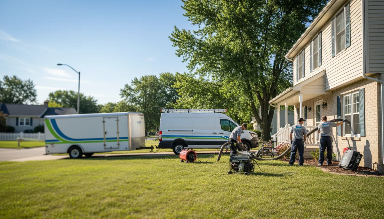 Flooded Basement Restoration And Cleanup With Repair in Edwardsport, IN near me